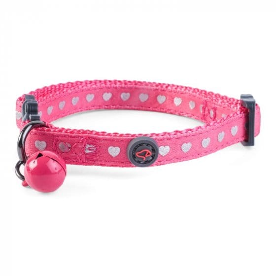 Zoon Cat Collars Zoon WonderLust Cat Collar -Pink Shiny Heart