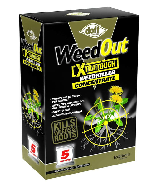 Doff Weedout Extra Tough Weedkiller Concentrate 5 x 80ml FFC005DOF Trowell Garden Centre