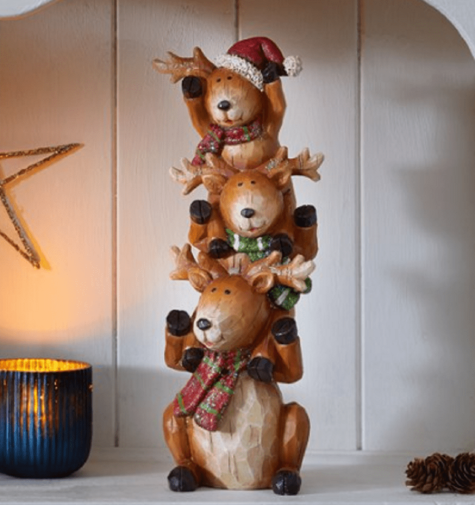 Three Kings Christmas Reindeer Trio! Statuette Trowell Garden Centre