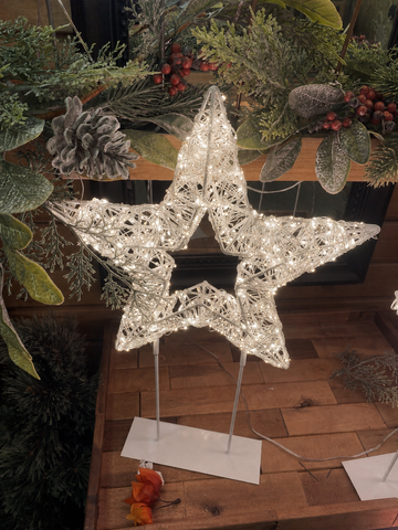 Premier Christmas Lit Star White Twinkling Lights