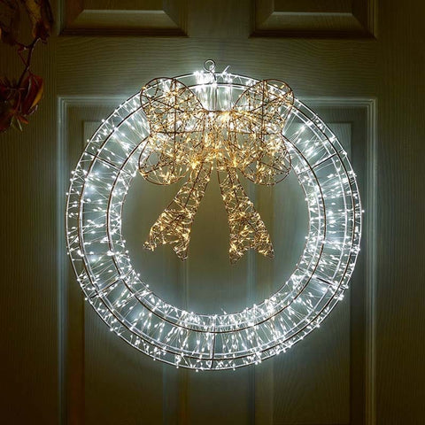 Smart Garden Christmas Lit Wreath 1440 Cool White LED Galaxy Wreath Decoration – 50cm