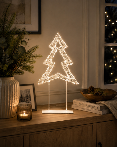 Twinkling 720 LED White Tabletop Christmas Tree – 45cm