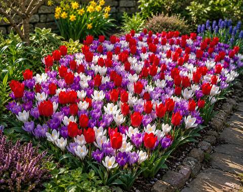 Prins Charming Short Stem Perfect Lover Tulip & Crocus Bulbs – 30pck