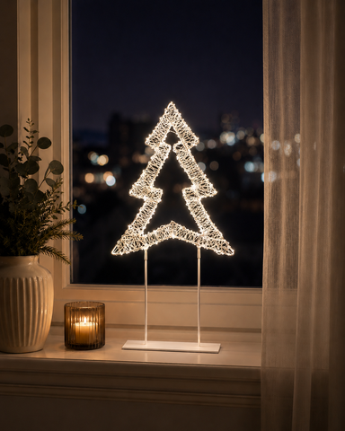 Twinkling 720 LED White Tabletop Christmas Tree – 45cm