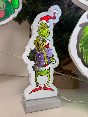 Disney Grinch LED Christmas Infinity Light With Present – 60cm