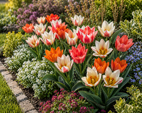 Prins Charming Beautiful Balance Greigii Short Tulip Bulbs – 25pck