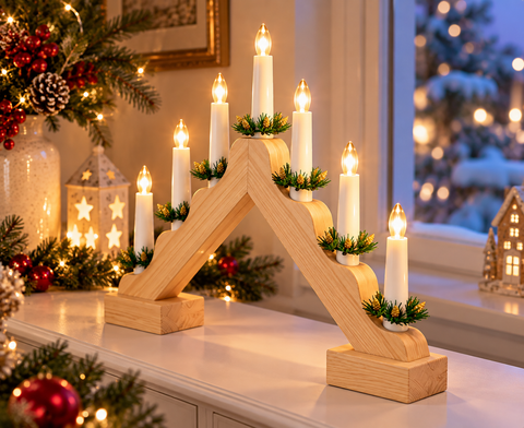 Shatchi Battery Operated Candle Bridge Natural