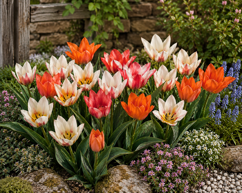 Prins Charming Beautiful Balance Greigii Short Tulip Bulbs – 25pck