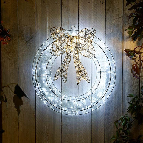 Smart Garden Christmas Lit Wreath 960 LED Cool White Galaxy Wreath Decoration – 40cm