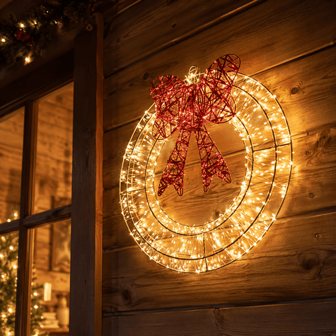 Three Kings Christmas Wreath 960 LED Warm White Galaxy Wreath Christmas Decoration – 40cm