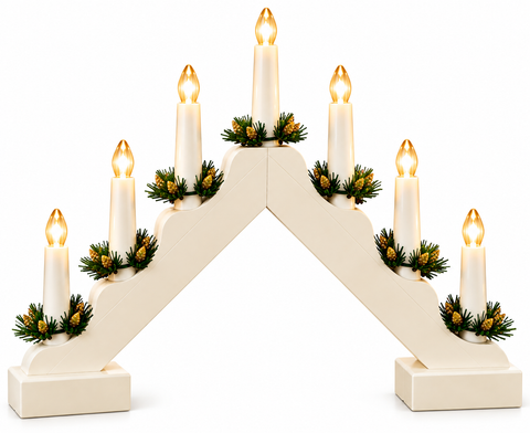 Shatchi Battery Operated Candle Bridge White