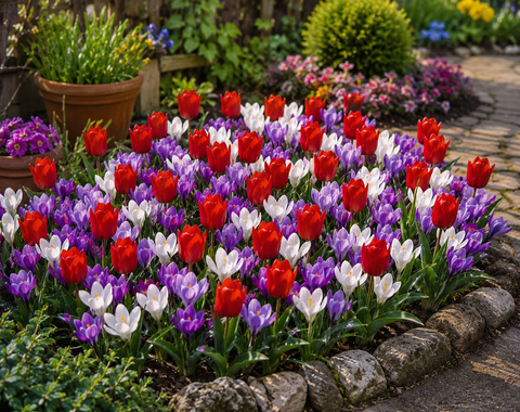 Prins Charming Short Stem Perfect Lover Tulip & Crocus Bulbs – 30pck