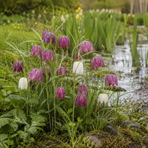Prins Charming Meleagris snakes Head Fritillaria Bulbs – 15pck