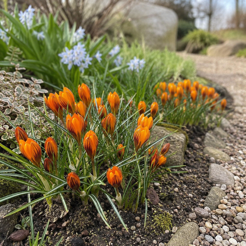 Prins Charming Species Orange Monarch Crocus Bulbs – 10pck