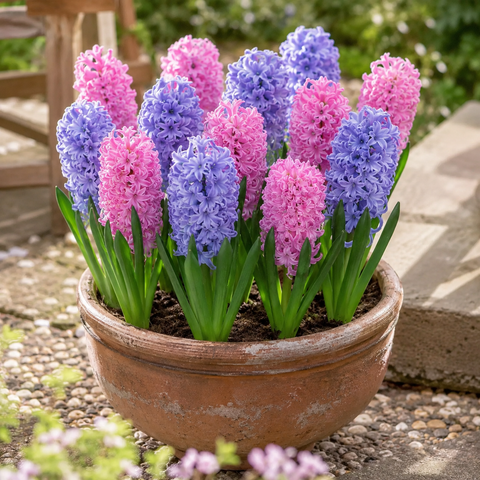 Prins Charming Spring Delight Pink/Blue Hyacinth Bulbs – 8pck