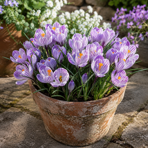 Prins Charming Vernus Striped Crocus Bulbs – 15pck