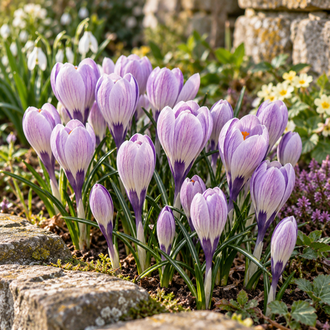 Taylors Bulbs Striped Bird Crocus Bulbs – 15pck