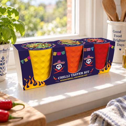 Taylors Bulbs Indoor Chilli Taster Trio – Windowsill Growing Kit