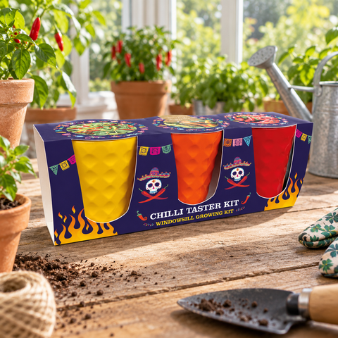 Taylors Bulbs Indoor Chilli Taster Trio – Windowsill Growing Kit