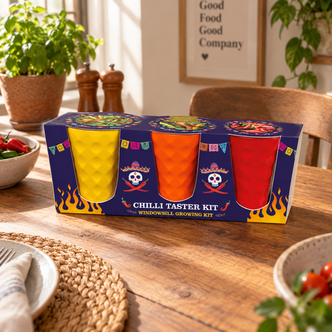 Taylors Bulbs Indoor Chilli Taster Trio – Windowsill Growing Kit