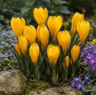 Prins Charming Flavus Yellow Crocus Bulbs – 15pck