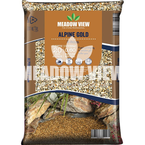 Meadow View Landscaping Alpine Gold Chippings Mini Bag 6mm