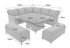 Trowell Garden Centre Antigua Corner Casual Garden Furniture Set