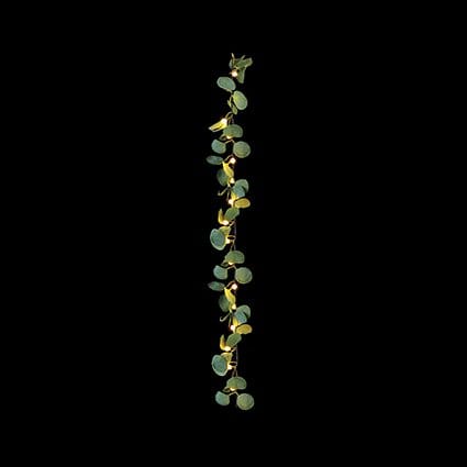 Premier Christmas Garlands Battery Operated Lit Eucalyptus Garland – 1.8m, 35 Warm White LEDs