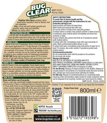 Bug Clear Bug Control Bug Clear Ultra Spray