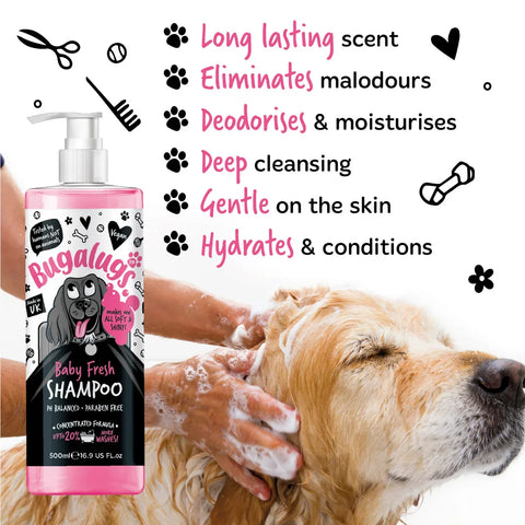 Bugalugs Pet Grooming Bugalugs Baby Fresh Pet Shampoo 500ml + Pump