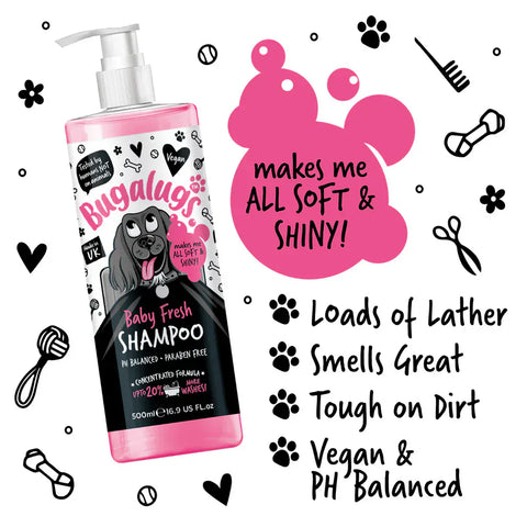 Bugalugs Pet Grooming Bugalugs Baby Fresh Pet Shampoo 500ml + Pump