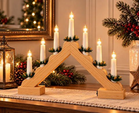 Shatchi Battery Operated Candle Bridge Natural