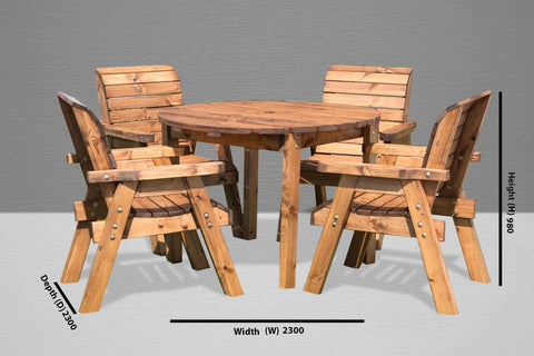 Charles Taylor HB09 - Four Seater Circular Table Set