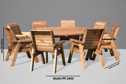 Charles Taylor HB11 - Eight Seater Circular Table Set