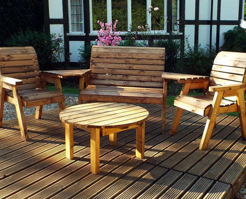 Charles Taylor HB116G - Four Seater Multi Set Green Cushions