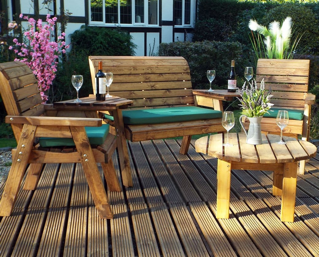 Charles Taylor HB116G - Four Seater Multi Set Green Cushions