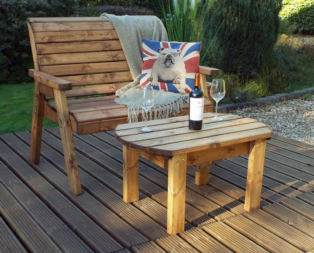 Charles Taylor HB123B - Deluxe Bench Set Burgundy Cushion