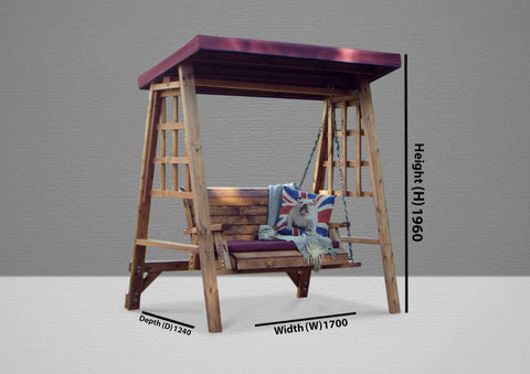 Charles Taylor HB133B - Dorset Two Seater Swing Burgundy