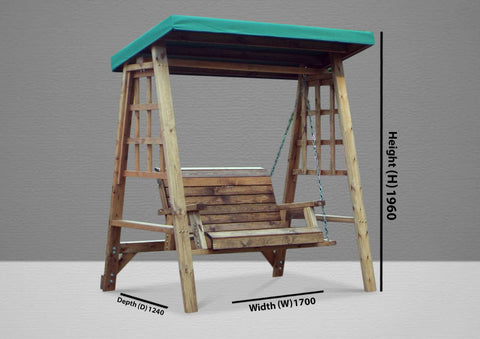 Charles Taylor HB133G - Dorset Two Seater Swing Green
