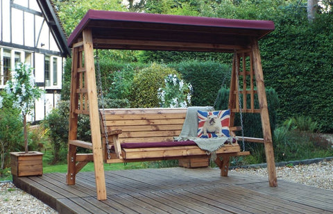 Charles Taylor HB134B - Dorset Three Seater Swing Burgundy
