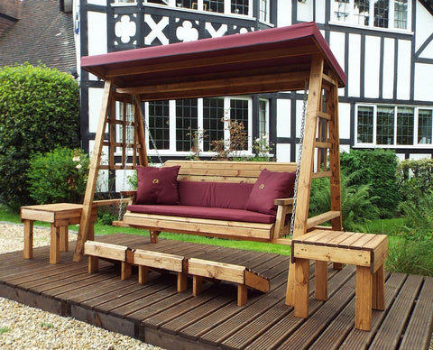 Charles Taylor HB134B - Dorset Three Seater Swing Burgundy