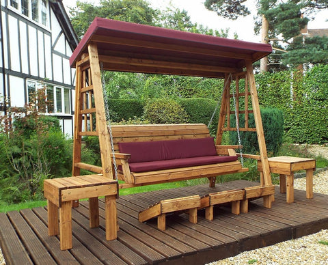 Charles Taylor HB134B - Dorset Three Seater Swing Burgundy