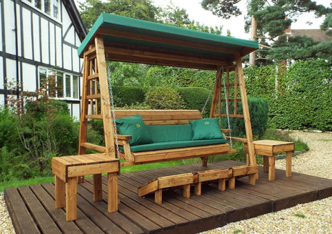 Charles Taylor HB134G - Dorset Three Seater Swing Green