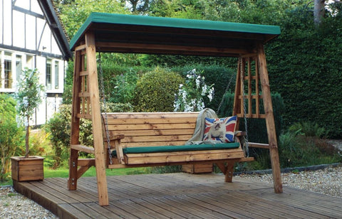 Charles Taylor HB134G - Dorset Three Seater Swing Green