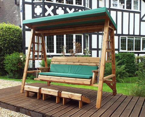 Charles Taylor HB134G - Dorset Three Seater Swing Green