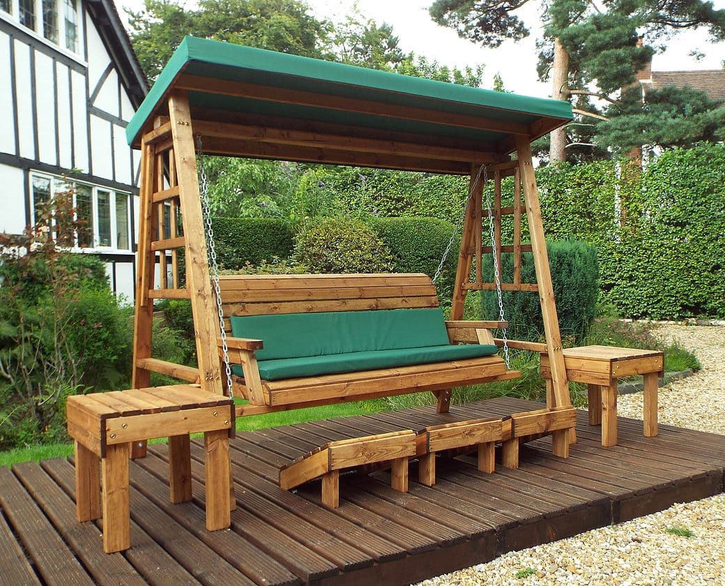 Charles Taylor HB134G - Dorset Three Seater Swing Green