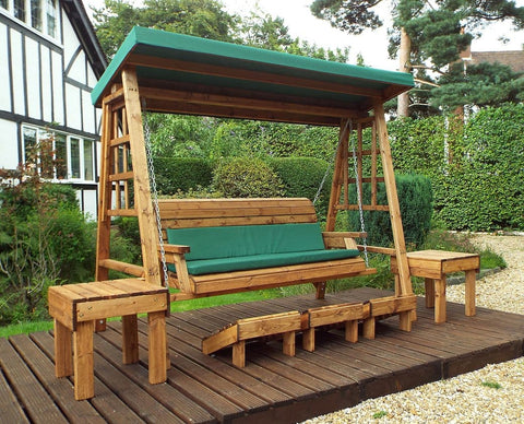 Charles Taylor HB134G - Dorset Three Seater Swing Green