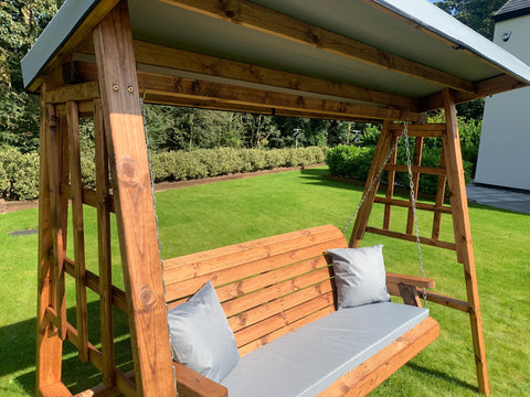 Charles Taylor HB134GR - Dorset Three Seater Swing Grey
