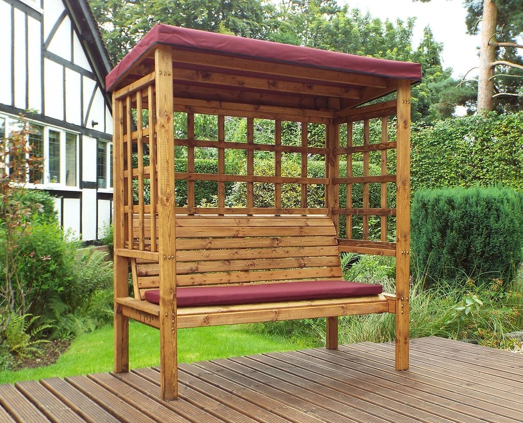 Charles Taylor HB136B - Bramham Three Seater Arbour Burgundy