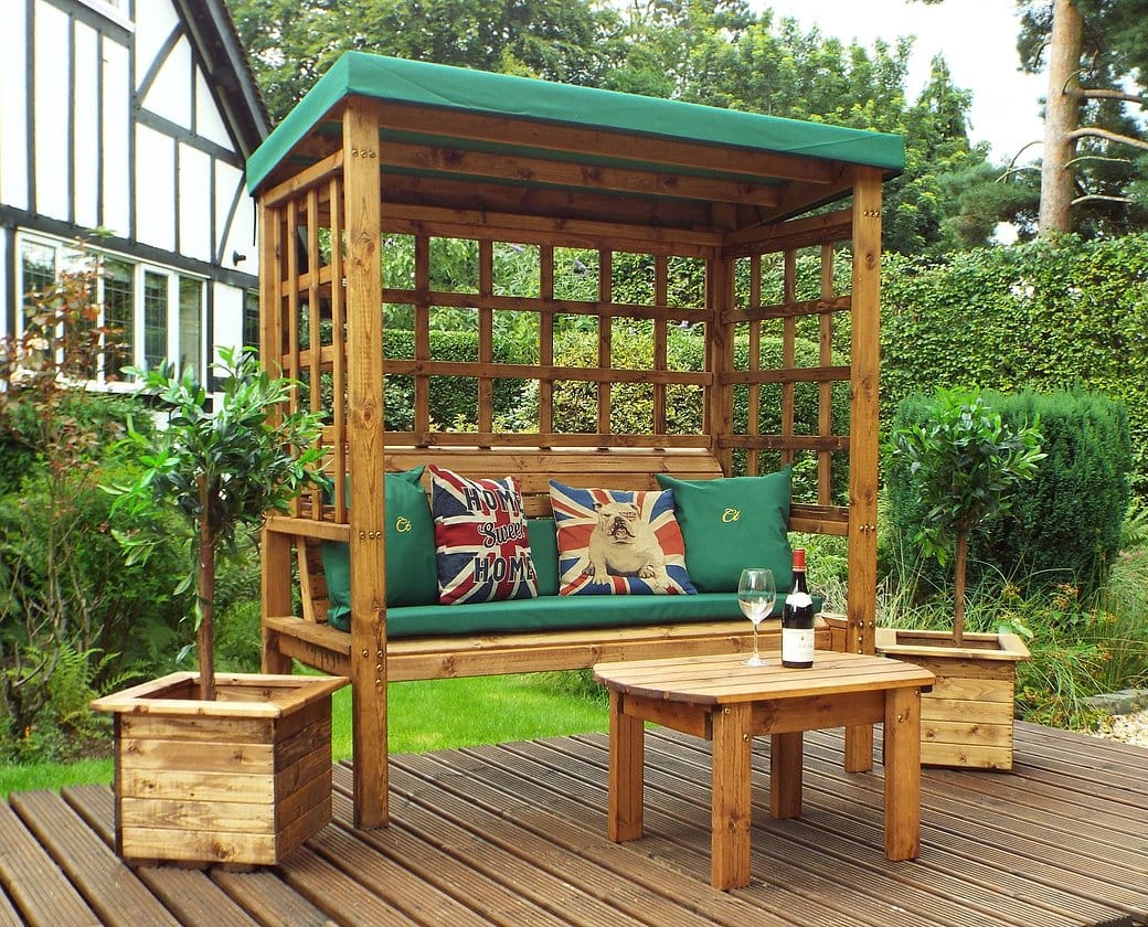 Charles Taylor HB136G - Bramham Three Seater Arbour Green